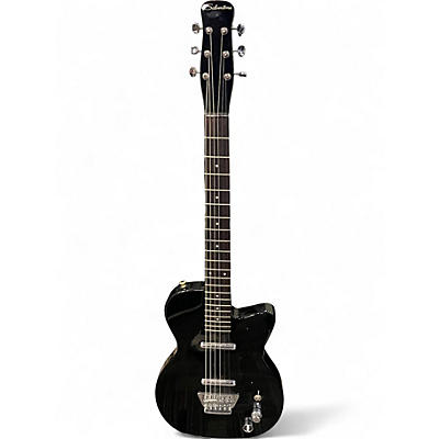 Used Silvertone 1303 BK Black Solid Body Electric Guitar