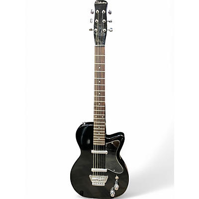 Used Silvertone 1303/U2 Black Solid Body Electric Guitar