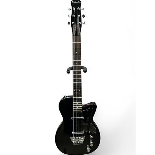 Used Silvertone 1303/U2 Reissue Black Solid Body Electric Guitar Black