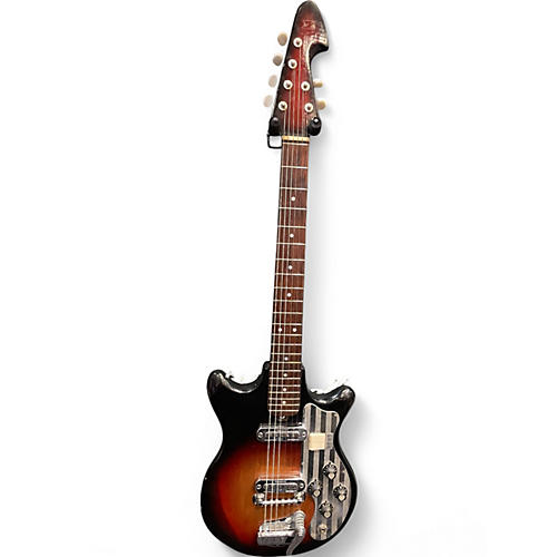 Used Silvertone 1435 3 Color Sunburst Solid Body Electric Guitar 3 Color Sunburst