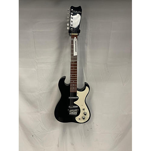 Silvertone Used Silvertone 1448 Black Solid Body Electric Guitar Black