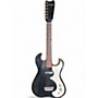 Used Silvertone 1448 black sparkle Solid Body Electric Guitar black sparkle