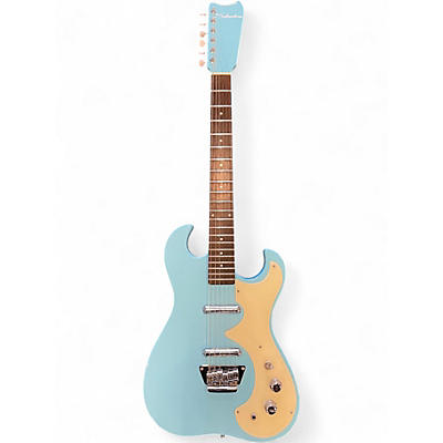Used Silvertone 1449 Daphne Blue Solid Body Electric Guitar