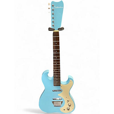 Used Silvertone 1449 Daphne Blue Solid Body Electric Guitar