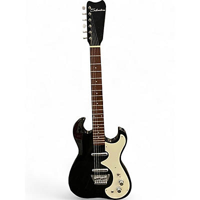 Used Silvertone 1449 REISSUE BLACK SPARKLE Solid Body Electric Guitar