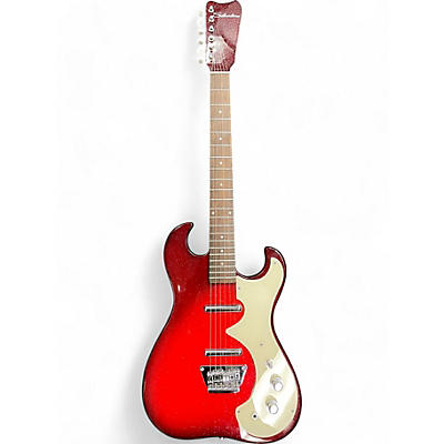 Silvertone Used Silvertone 1449 REISSUE RED SPARKLE FADE Solid Body Electric Guitar