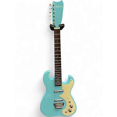 Used Silvertone 1449 Reissue Daphne Blue Solid Body Electric Guitar