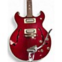 Used Silvertone 1460L CHERRY RED Hollow Body Electric Guitar CHERRY RED