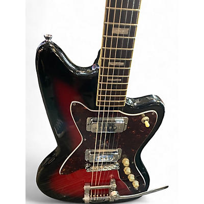 Used Silvertone 1478 Red Burst Solid Body Electric Guitar