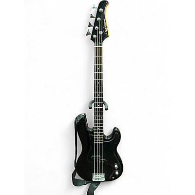 Used Silvertone 4 STRING BASS Black Electric Bass Guitar