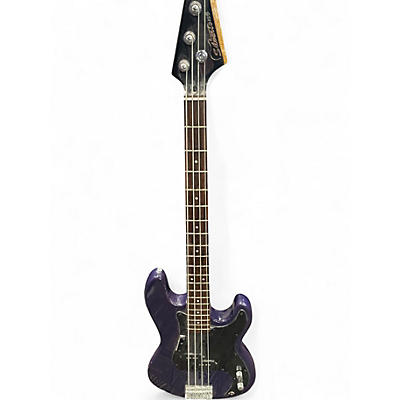 Used Silvertone 4 string bass Purple Electric Bass Guitar