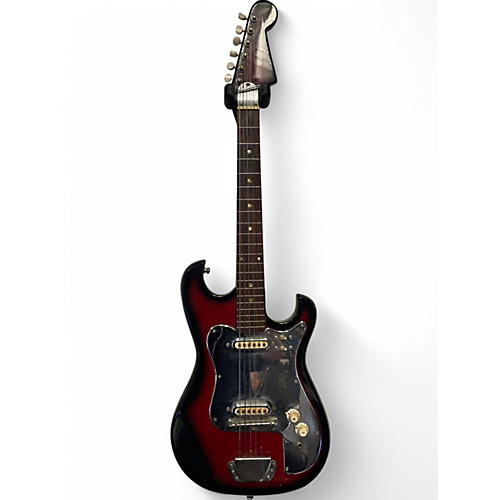 Used Silvertone 60's Teisco Solid Body Red Solid Body Electric Guitar Red