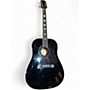Used Silvertone 955 Dreadnought Black Acoustic Guitar Black