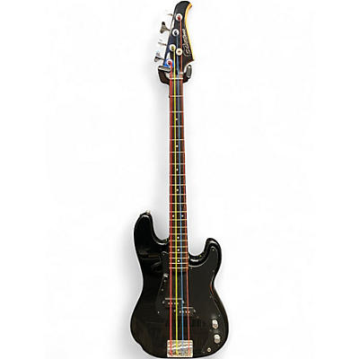 Used Silvertone BASS Black Electric Bass Guitar