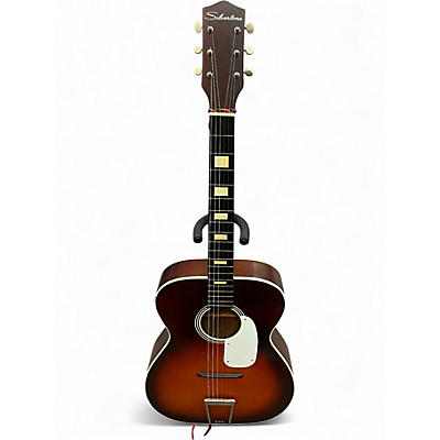 Used Silvertone H1143 2 Color Sunburst Acoustic Guitar