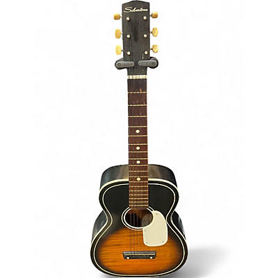 Used Silvertone H7026 Parlor Guitar 2 Color Sunburst Acoustic Guitar