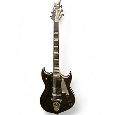 Silvertone Used Silvertone KISS PAUL STANLEY SIGNATURE SILVERTONE SOVEREIGN Metallic Black Solid Body Electric Guitar