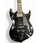 Used Silvertone KISS PAUL STANLEY SIGNATURE SOVEREIGN black sparkle Solid Body Electric Guitar black sparkle