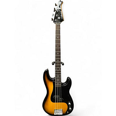 Used Silvertone P Style Sunburst Electric Bass Guitar