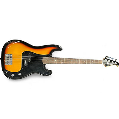 Used Silvertone P Style  Sunburst Electric Bass Guitar
