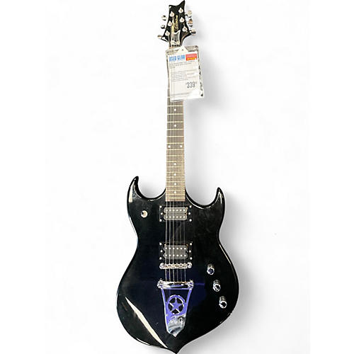 Used Silvertone PAUL STANLEY Black Solid Body Electric Guitar Black
