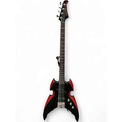 Used Silvertone PSAPB1 Black and Gold Electric Bass Guitar