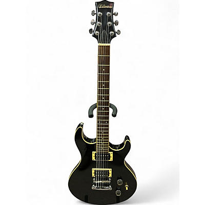 Used Silvertone Pandera Double Cut Black Solid Body Electric Guitar