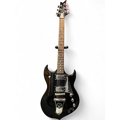 Used Silvertone Paul Stanley Sovereign Black Solid Body Electric Guitar