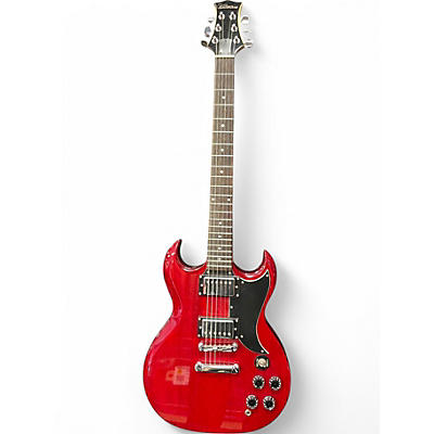Used Silvertone SRK-1/WR Wine Red Solid Body Electric Guitar