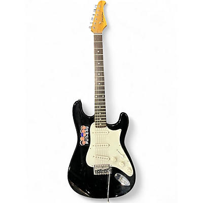 Used Silvertone SS-11 Black Solid Body Electric Guitar