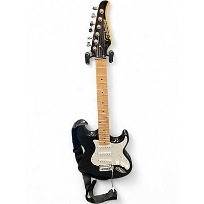 Used Silvertone SS11 Black Solid Body Electric Guitar