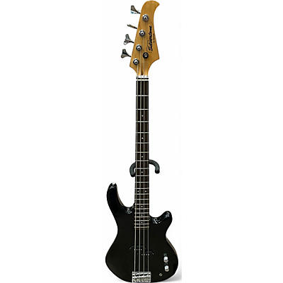 Used Silvertone SSFB Black Electric Bass Guitar