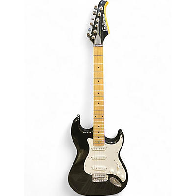 Used Silvertone SSS Black Solid Body Electric Guitar