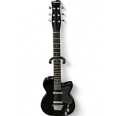 Used Silvertone St Style Black Solid Body Electric Guitar