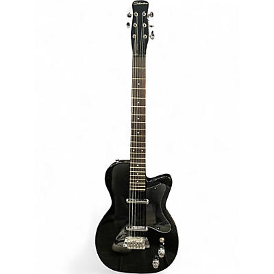 Used Silvertone St Style Black Solid Body Electric Guitar