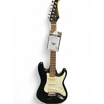 Used Silvertone St Style Black Solid Body Electric Guitar