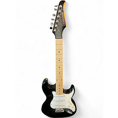 Used Silvertone St Style Black Solid Body Electric Guitar