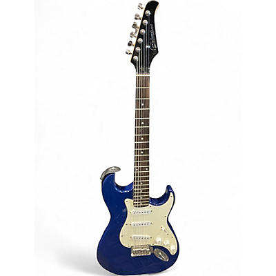 Used Silvertone St Style Blue Solid Body Electric Guitar