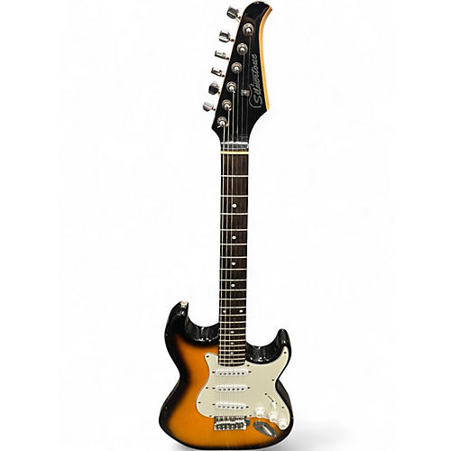 Used Silvertone St Style SUNBURST Solid Body Electric Guitar SUNBURST