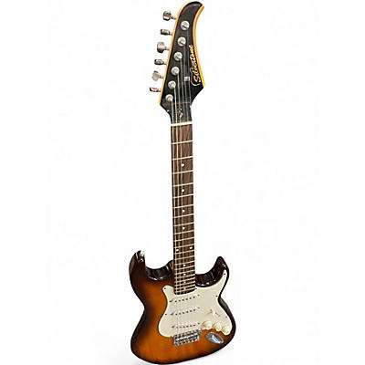 Used Silvertone St Style Sunburst Solid Body Electric Guitar