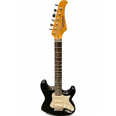 Used Silvertone copycaster Black Solid Body Electric Guitar