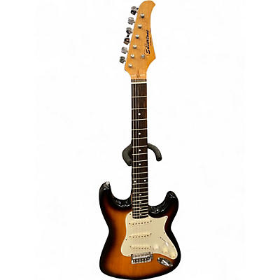 Used Silvertone ss11ts 2 Tone Sunburst Solid Body Electric Guitar