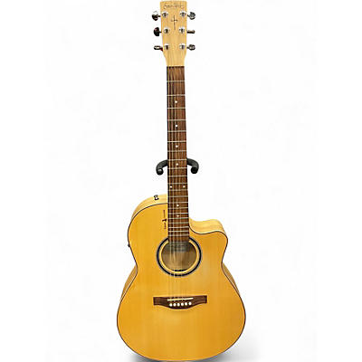 Used Simon & Patrick Heart of Wild Cherry Folk SG T35 Natural Acoustic Electric Guitar