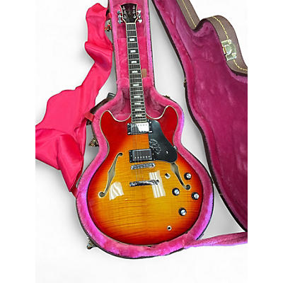 Used Sire H7 2 Tone Sunburst Hollow Body Electric Guitar