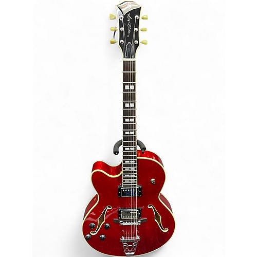 Used Sire H7F Left Handed Red Hollow Body Electric Guitar Red