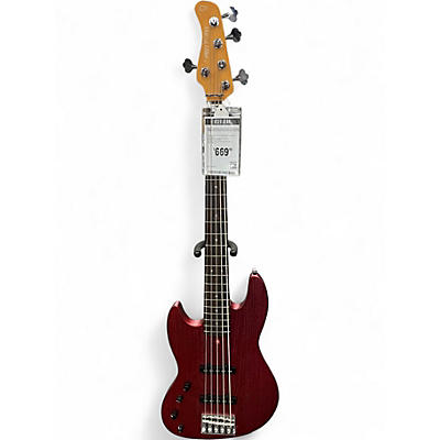 Used Sire MARCUS MILLER V6 LEFT HANDED Crimson Red Trans Electric Bass Guitar