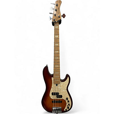 Sire Used Sire Marcus Miller V7 Swamp Ash 5 String Amber Burst Electric Bass Guitar