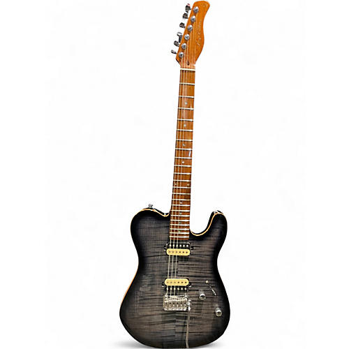 Used Sire T7 FM Transparent Black Solid Body Electric Guitar Transparent Black