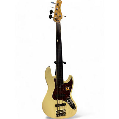 Sire Used Sire marcus miller v7 fretless five string Arctic White Electric Bass Guitar