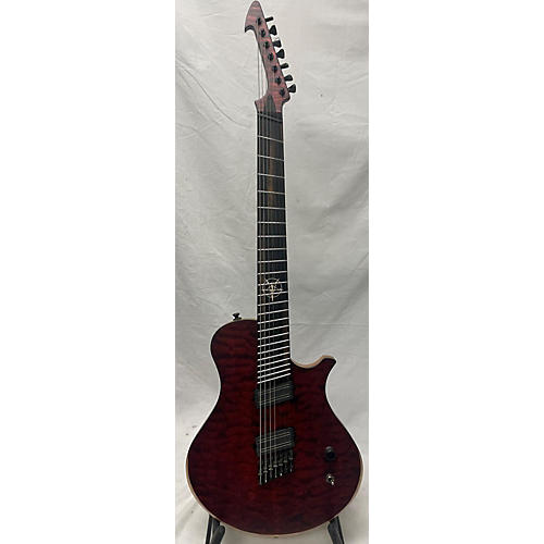 Used Skervesen Medusa 7 Red Solid Body Electric Guitar Red